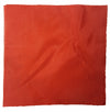 Red fabric square with visible texture on a white background