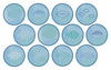 Carpets for Kids Pixel Perfect Peaceful Spaces Leaf Seating learning Rug 16" Circles Kit Blue Set of 12
