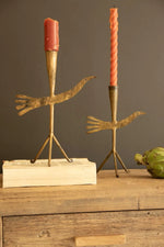 bird candle holders