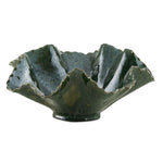 Uttermost Verdant Bloom Outdoor Bowl Glossy Emerald Glaze and Intricate Textures