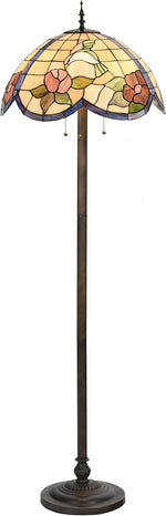Fine Art Lighting KF2009 63" Hummingbird and Roses Floor Lamp, Multicolor