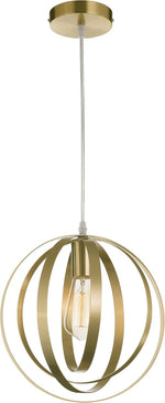 Fine Art Lighting GH33 1-Light Globe Industrial Pendant Hanging Pendant Light, Gold