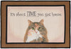Funny Welcome Doormat – About Time You Got Home, 27x18 Polyester Blend