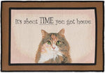 Entryway Welcome Mat About Time You Got Home – 27 x 18 Inch by Manual Woodworkers
