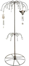 Manual Woodworkers Antique Silver Wind Chime Rack, 78-Inch Tall Display Stand
