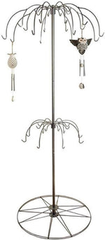 Manual Woodworkers Antique Silver Wind Chime Rack, 78-Inch Tall Display Stand