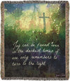 Positive Message Cotton Throw – Joy Can Be Found Tapestry by Manual Woodworkers