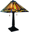 Fine Art Lighting JM1604 Tiffany Style 2-Light Table Lamp – 23"