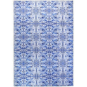Jellybean Shibori Blue Indoor Rug – Stylish, Soft, Durable, and Easy to Clean Accent Rug for Living Rooms, Bedrooms, or Entryways