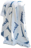 Manual Woodworkers Nautical Lighthouse Navy Rayon Throw, 48" x 60"