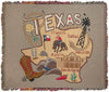 Texas State Pride Woven Throw Blanket – 60x50 Multicolor