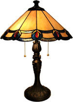 Fine Art Lighting Z1679 Peacock Feathers Stained Glass Table Lamp
