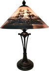 Fine Art Lighting Handel-Inspired Table Lamp – 17.25" Hand-Painted Glass Shade