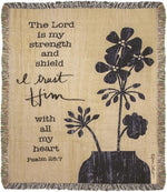 Woven Cotton Throw – The Lord Is My Shepherd 50×60 inch by Manual Woodworkers