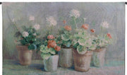 Geranium Wall Art – Woven Botanical Tapestry Decor