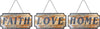Rustic Faith Home Love Signs – Wood Wall Decor Set