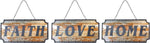 Manual Woodworkers and Weavers Faith Home Love Wood Wall Sign Assortment, 11.25 x 18 Inches, Rustic Decorative Plaques with Inspirational Words