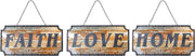 Rustic Faith Home Love Signs – Wood Wall Decor Set