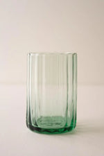 Kalalou Set of 6 Recycled Glass Drinking Water Glass Clear Green Blue 6"H