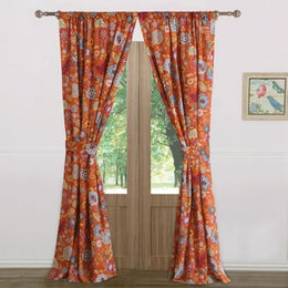 Astoria 84x84 Curtain Panel Pair – Spice Tone Window Drapes