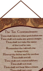 Ten Commandments Woven Wall Hanging with Frame – Church Display