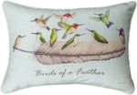 Manual Woodworkers Birds of a Feather Multicolor Rectangular Pillow 18x13 inch