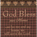 Framed Scripture Wall Hanging – God Bless Our Home Quote by Manual