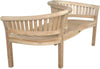 Anderson Teak BH-202LS Curve Love Seat Bench, Natural