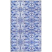 Jellybean Shibori Blue Indoor Rug – Stylish, Soft, Durable, and Easy to Clean Accent Rug for Living Rooms, Bedrooms, or Entryways