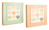 Melrose Heart Pattern Wall Plaque with Gold Accent (Set of 2)