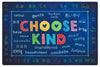 Carpets for Kids Pixel Perfect Choose Kind Classroom Rug, Blue, Rectangle