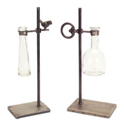 metal stand vase