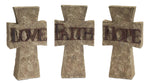 Melrose Stone Tabletop Sentiment Cross (Set of 3)