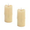 Wax blend LED votive set – natural beige tone – 4 inch height – flameless design – By Melrose