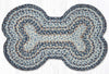 Earth Rugs Large Dog Bone Braided Jute Pet Tread – Denim Blue
