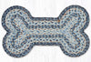 Earth Rugs Medium Dog Bone Braided Jute Pet Tread – Denim Blue