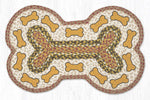 Earth Rugs Dog Bones Pattern Large Dog Bone Braided Pet Tread – Handcrafted Jute, 18" x 28"