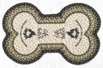 Earth Rugs “Life is Better” Large Dog Bone Braided Pet Tread – Handcrafted Jute, 18" x 28"