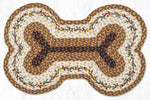 Earth Rugs “Harvest Border” Large Dog Bone Braided Pet Tread – Handcrafted Jute, 18" x 28"