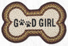 Earth Rugs good girl dog bone shaped braided jute rug 18x28