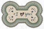 Earth Rugs I Heart You Dog Bone Braided Jute Stair Tread – 18"x28"