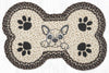 Rustic farmhouse Hungry Dog bone pet feeding jute mat