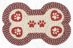 Earth Rugs Rustic Heart Paws Dog Bone Shaped Braided Jute Stair Tread – 18"x28"