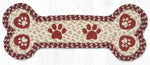 Earth Rugs Heart Paws Dog Bone Shaped Stair Tread Rug 9"x24" – Natural Jute Pet Mat