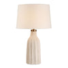 Textured Off White Table Lamp 27" H with Linen Shade