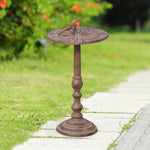 Outdoor Cast Iron Sundial – Antiqued Finish 8.35 H Lawn or Patio Décor by SPI