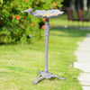 Antiqued Flower Birdfeeder Statue – Cast Iron – 12.85 H – Decorative Accent – SPI