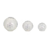 LED Snowflake Glass Globes 4-8"D with 6-Hour Timer for Christmas Accent By Melrose