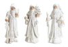 Melrose Snowy White Winter Santa Figurine (Set of 3)