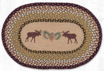 Earth Rugs Moose Pinecone Oval Patch Tread Rug – 20"x30" Rustic Cabin Accent